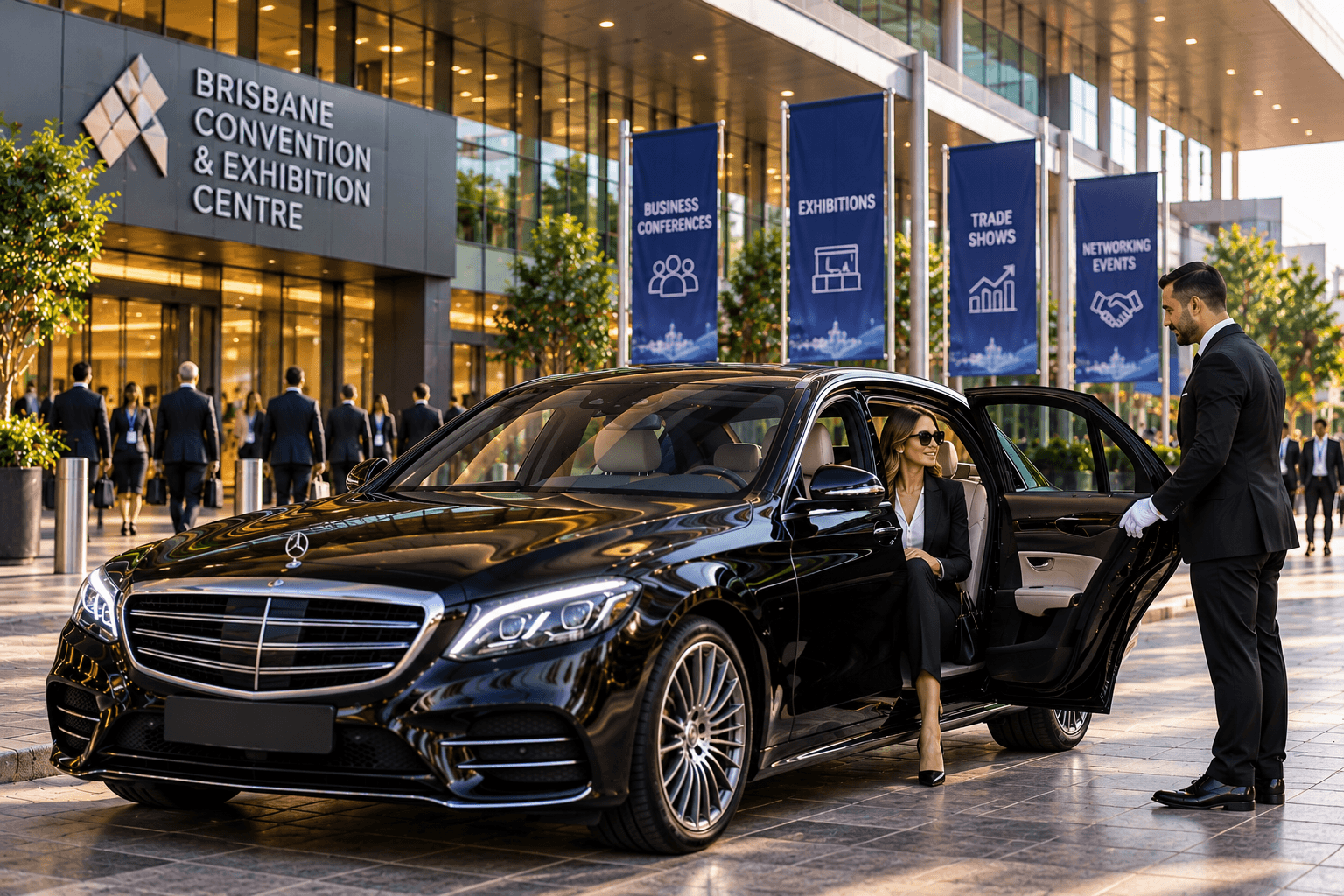 Luxury chauffeur transfers for conferences and exhibitions in Brisbane