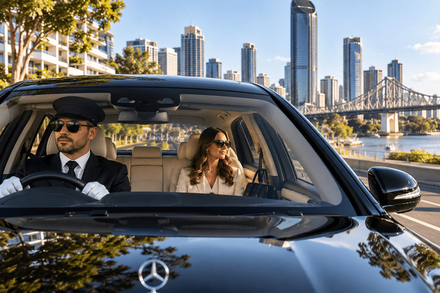 Private driver hire in Brisbane with a professional chauffeur